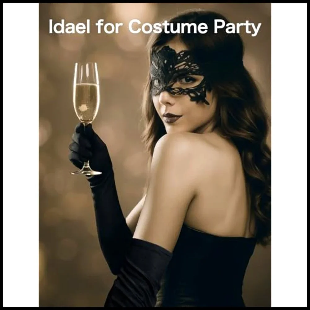 Satin Opera Gloves Formal Elegant Stretchy Long Gloves Costume Accessories
